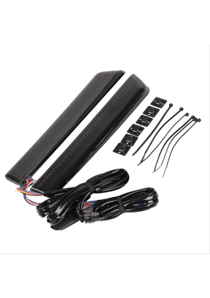 1paır Füme LED Saddlebag Yan Işaretçi Harley Touring Street Glide 2014-2024 Dönüş Sinyal Fren Lambası Için (Yurt Dışından)