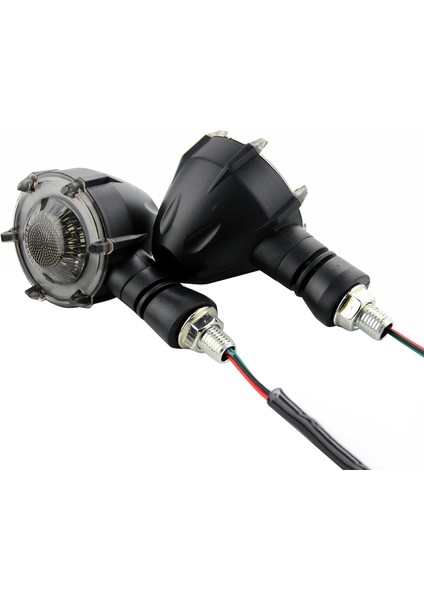 4pcs Motosiklet Dönüş Sinyali Değiştirilmiş LED Iki Renkli Dairesel Flama Dönüş Sinyali Göstergesi Gündüz Çalışma Işıkları (Yurt Dışından) fiyatları