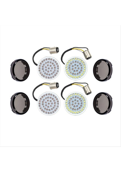 LED Turn Sinyalleri Ampuller 2 Inç Ön Arka Siyah Bitiş Işıkları Tur Tur Softail Motosiklet (Yurt Dışından) fiyatları