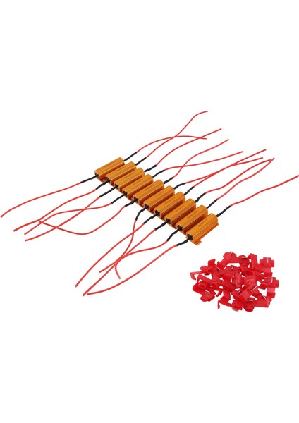 10 Adet Yük Direnci 50W 6rj LED Kod Çözücü Düzeltme Hatası Kodu Hiper Flaş Dönüş Sinyali (Yurt Dışından)