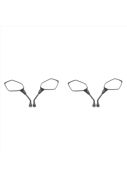 Evrensel 4pcs Motosiklet Büyük Boyut Boyut Ayna Siyah Motosiklet Krom Scooter Dikiz Arka Görünüm Yan Ayna 8mm (Yurt Dışından) indirimleri