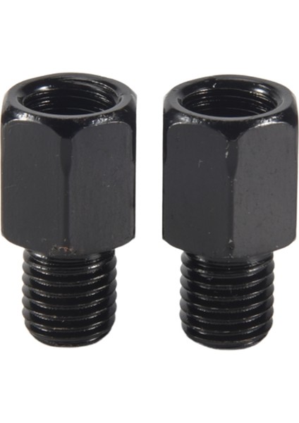 2 Adet Motosiklet Aynası Adaptörleri Saat Yönünde 8mm Ila 10MM Siyah Dönüştürür (Yurt Dışından)