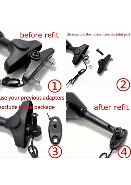 Vida Konumu Için Direksiyon Göstergesi Işığı ile Motosiklet Yan Aynası 2 2cm-6 5cm Motosiklet Değiştirilmiş Ayna (Yurt Dışından) fiyatları