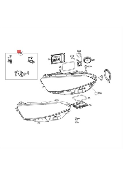 Sağ Taraf Far Onarım Braketi Montaj Kitleri A1778201801 Mercedes Için Benz A Cla Sınıfı W177 W118 2018-2022 Sabit Pençe (Yurt Dışından)