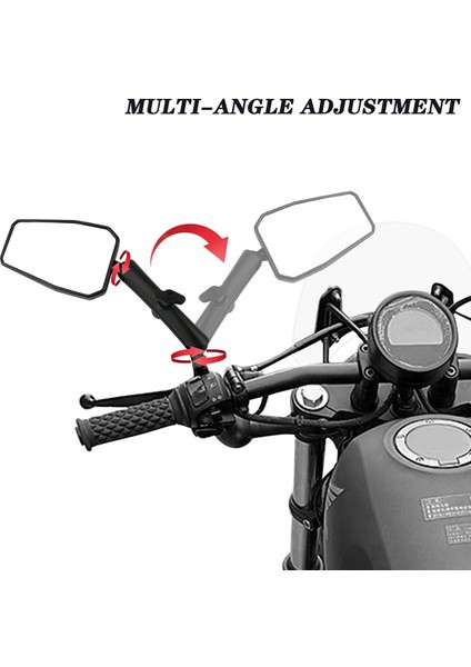 7/8 Inçlik Gidon Montajlı Evrensel Açı Ayarlanabilir Motosiklet Aynası ve Bisiklet Scooter Moped Için 8/10MM Vidalar (Yurt Dışından) modelleri