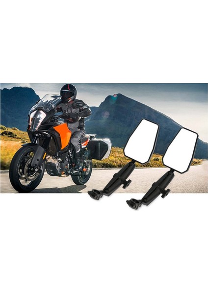 7/8 Inçlik Gidon Montajlı Evrensel Açı Ayarlanabilir Motosiklet Aynası ve Bisiklet Scooter Moped Için 8/10MM Vidalar (Yurt Dışından) fırsatları