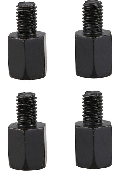 4 Adet Motosiklet Aynası Adaptörleri Saat Yönünde 8mm Ila 10MM Siyah Dönüştürür (Yurt Dışından)
