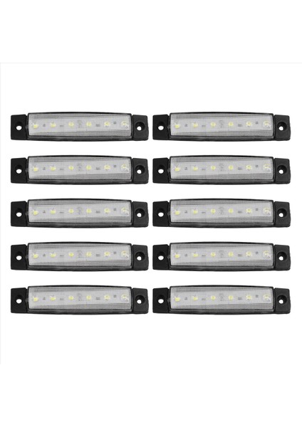 10 Adet Deniz Teknesi Işıkları, 12V 24V Su Geçirmez Tekne Iç Navigasyon Şeridi Işık Güverte Transom Adım Kokpit Aydınlatması, E (Yurt Dışından)