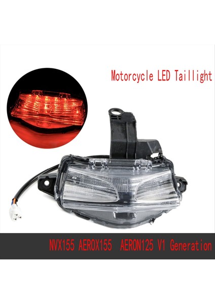Motosiklet LED Arka Lamba Fren Lambası Dönüş Sinyali Yamaha Için Entegre NVX155 AEROX155 AERON125 V1 Nesil (Yurt Dışından) fiyatları