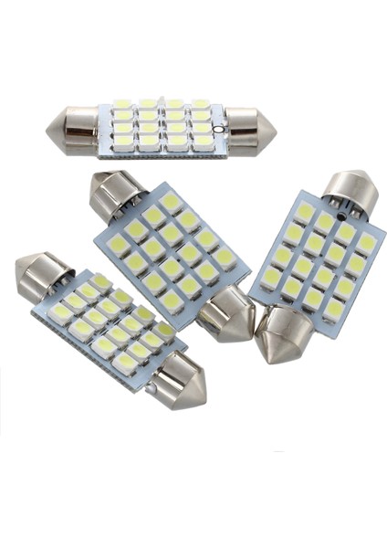 4x 16 Smd LED Saf Beyaz Araba Iç Kubbe C5W Festoon Ampul Işık Lambası 39MM 12V (Yurt Dışından) fırsatları