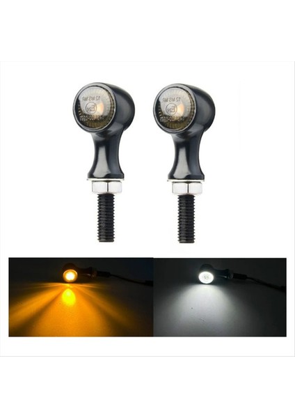 2pcs Motosiklet 12V Turn Sinyal Işığı 3pin Göstergesi Işık Arka Lamba Lambası Fren Lambası Daul Renk Sarı Beyaz Işık (Yurt Dışından) modelleri