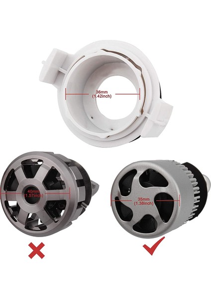 4pcs H7 Hıd LED Ampul Temel Adaptör Tutucu Abs Plastik -Bmw E46 3 Serisi 325I 330CI 330I 2001-2006 323I 328I 99-00 (Yurt Dışından) modelleri