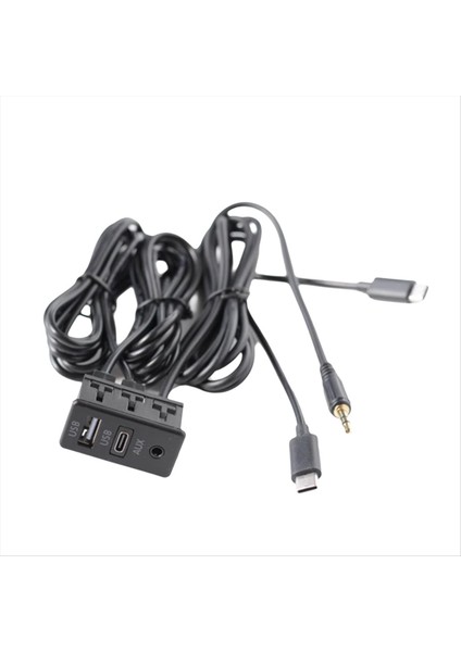 Araba Android Navigasyon Makinesi Aux Panel Çift Tip-C+Aux Giriş Usb+Aux Arayüz Paneli Uzatma Kablosu Adaptör Paneli (Yurt Dışından) fırsatları
