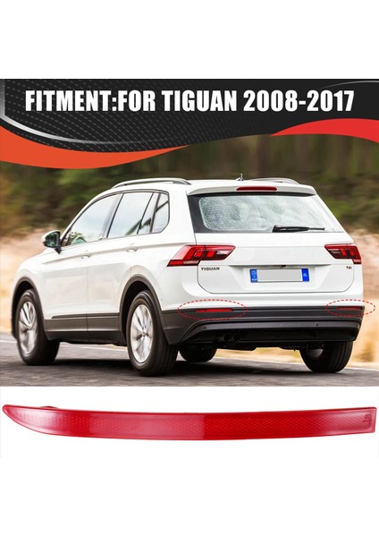 Volkswagen Için Tiguan 2008-2017 Araç Kırmızı Plastik Arka Tampon Reflektörleri Çift Sol ve Sağ 5ND945105 5ND945106 (Yurt Dışından) indirimleri