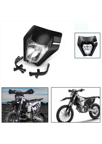 Ktm 125 150 250 300 350 450 500 Için Yol Far Maskesi Kapalı 2x Motosiklet Kafası Işık Lambası (Yurt Dışından) indirimleri