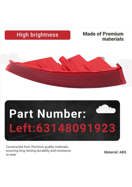 Araba Arka Tampon Reflektörü Alt Lambası Bmw&#39 Ye Uyuyor X5 G05 X7 G07 M Sport 63148091923 Arka Sol Sol (Yurt Dışından) fırsatları