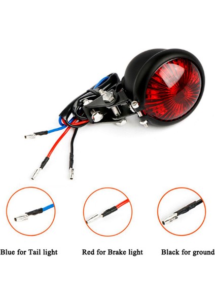 3x Kırmızı 12V LED Siyah Ayarlanabilir Cafe Racer Style Tail Işık Motosikletleri Motosiklet Fren Arka Lamba Kuyruk Işığı (Yurt Dışından) fırsatları