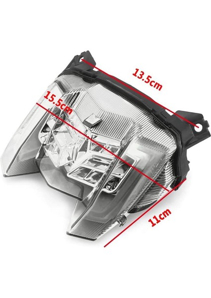 Motosiklet LED Fren Kuyruk Işığı Dönüş Sinyali Sinyal Yamaha MT09 FZ09 Mt-09 Fz-09 2017-2020 Füme Siyah (Yurt Dışından) modelleri