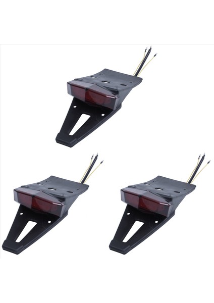 3x Motosiklet Kir Bisiklet LED Çamurluk Kuyruk Arka Fren Plakası Işığı (Yurt Dışından)