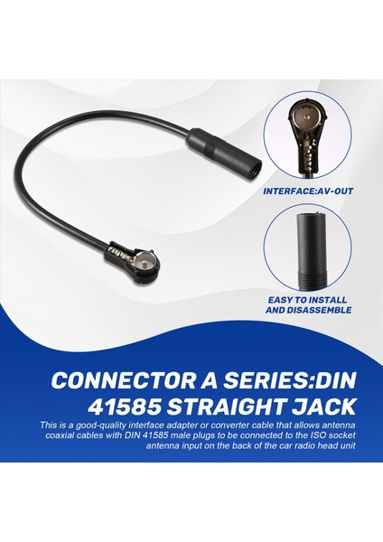 Araba Am Fm Dab Radyo Hava Anten Coax 30CM Adaptör Kurşun Din 41585 Audi Koltuğu Skoda Smart Vw Ford Için Iso Fiş (Yurt Dışından) indirimleri