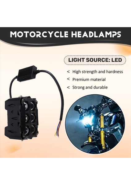 Motosiklet 6 Lens Spot Işığı Çalışan Sis Farları Projektör Far Ek Elektrikli Sürüş Spot Lamba (Yurt Dışından) fırsatları