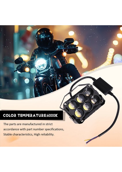 Motosiklet 6 Lens Spot Işığı Çalışan Sis Farları Projektör Far Ek Elektrikli Sürüş Spot Lamba (Yurt Dışından) indirimleri