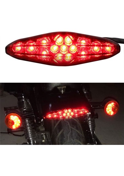 12V LED Kırmızı Kabuk Kuyruk Işığı Harley Cruiser Prens Off-Road Tüm Arazi Plajı Buggy Vintage Fren Işığı (Yurt Dışından) indirimleri