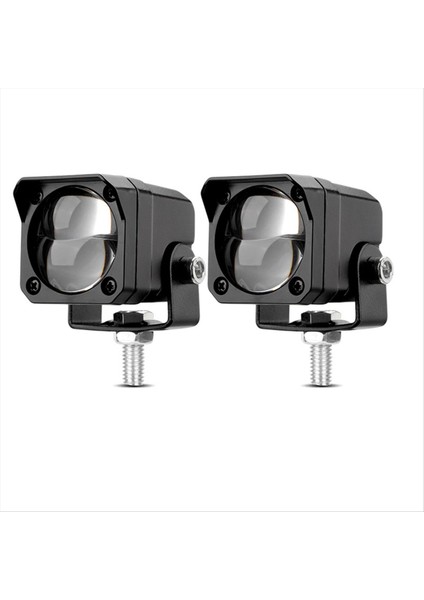 Motosiklet LED Çift Renkli Spot Işığı Spot Işın Lambası Beyaz Sarı Kir Bisiklet Scooter Offroad Yardımcı Sis Işığı (Yurt Dışından)