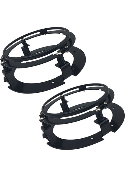 2x 5 75 Inç Siyah Araç Far Yuvarlak Montaj Braketi Harley Touring Softail Jeep Far Adaptörü Için Uygun (Yurt Dışından)