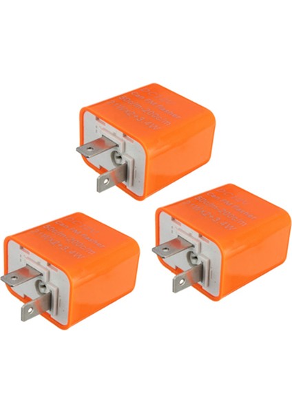 3x 2 Pin Motosiklet Hızı Ayarlanabilir LED Turn Sinyal Göstergesi Flaşör Rölesi 12V (Yurt Dışından)