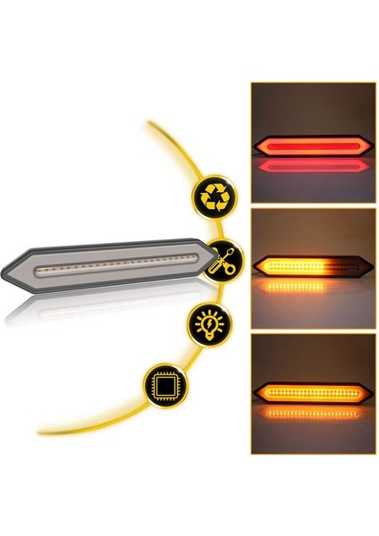 1 Çift 12V 100LED Iki Renkli Koşu Işıkları Ağır Mallar-Araç Römorku Fren Döndürme Kuyruk Işık Sarı Sarı Koşu Işıkları (Yurt Dışından) indirimleri