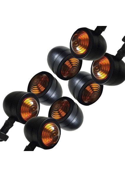 8pcs Siyah Motosiklet Dönüş Sinyal Göstergesi Lamba Honda Fatboy Helikopter Bobber Suzuki (Yurt Dışından)