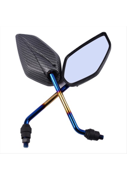 Motosiklet 7/8 Inç 10MM Tolbar Dikiz Aynası Karbon Fiber Yan Ayna Evrensel Ters Çevirme Aynası (Yurt Dışından) fiyatları