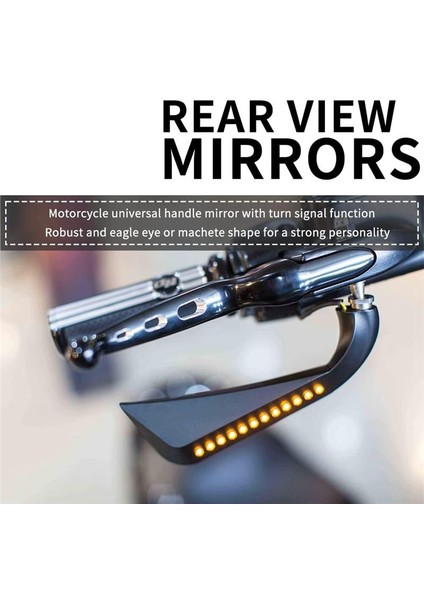 Harley Dyna Fatboy Softail Sportster Için LED Dönüş Sinyali Işığı ile Motosiklet Orak Dikiz Yan Ayna (Yurt Dışından) fiyatları