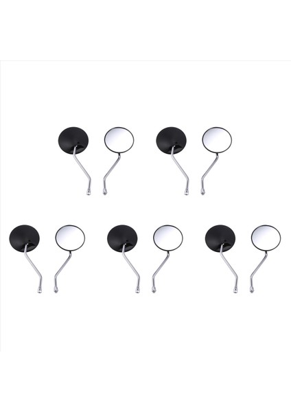 5pair 10MM Universal Motosiklet Aynaları Bisiklet/motosiklet Arka Görünüm/yan (Yurt Dışından)
