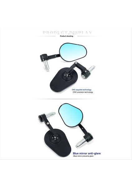 Motosiklet Universal Dikiz Aynası Katlanabilir Üstlenebilir Kamaralı Anti-Gazle Anti-Kazane Aynası 13MM-14MM Veya 17MM-19MM Handbar A Cam (Yurt Dışından) fiyatları