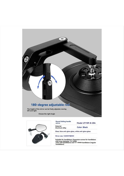 Motosiklet Universal Dikiz Aynası Katlanabilir Üstlenebilir Kamaralı Anti-Gazle Anti-Kazane Aynası 13MM-14MM Veya 17MM-19MM Handbar A Cam (Yurt Dışından) fırsatları