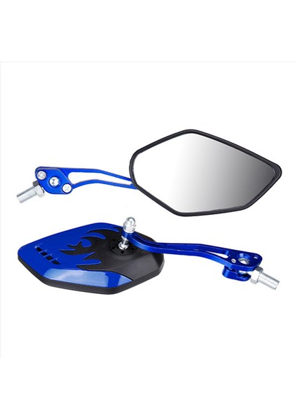 4pcs Evrensel Dikiz Aynaları 360 Derece Rotasyon Motosiklet Motosiklet Motosiklet Scooter Yan Aynalar 8 / 10MM Siyah+Mavi (Yurt Dışından) fiyatları