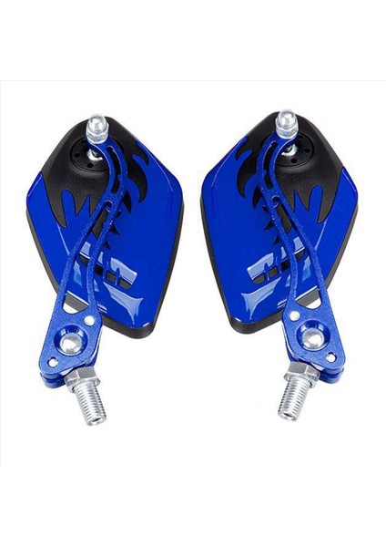 4pcs Evrensel Dikiz Aynaları 360 Derece Rotasyon Motosiklet Motosiklet Motosiklet Scooter Yan Aynalar 8 / 10MM Siyah+Mavi (Yurt Dışından) modelleri