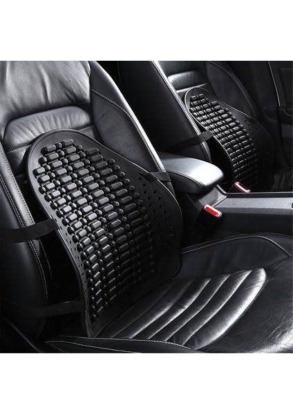Araba Sırtlı Sandalye Minderi File Havalandırmalı Minder Araba Ofis Ev-Siyah (Yurt Dışından)