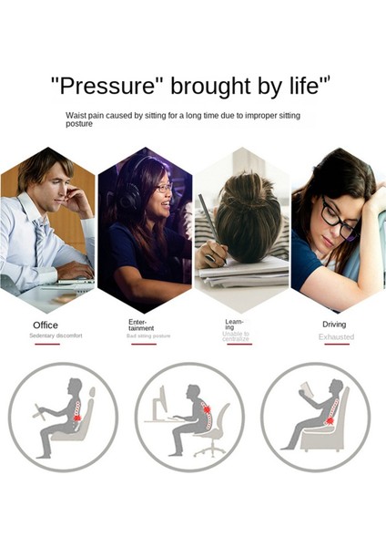 Araba Sırtlı Sandalye Minderi File Havalandırmalı Minder Araba Ofis Ev-Siyah (Yurt Dışından) indirimleri