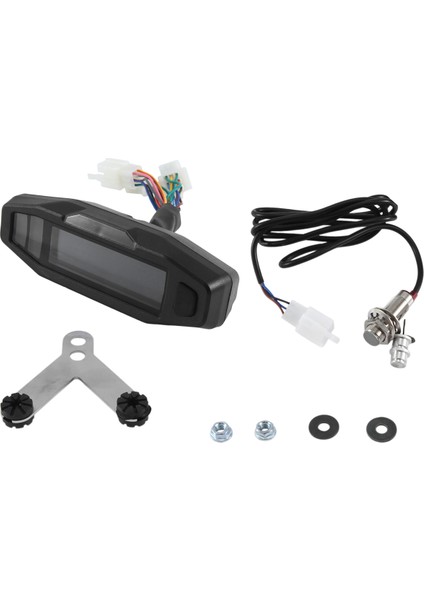 Evrensel Motosiklet Hız Göstergesi Takometre Yağ Göstergesi Hd Ekran D (Yurt Dışından)