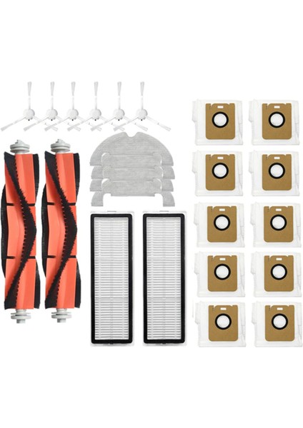 Dreame Bot D10 Için 22PCS Plus RLS3D/Z10 PRO/L10 Plus Robot Vakum Süpürge Parçaları Ana Yan Fırça Filtresi Paspas Toz Çanta (Yurt Dışından)