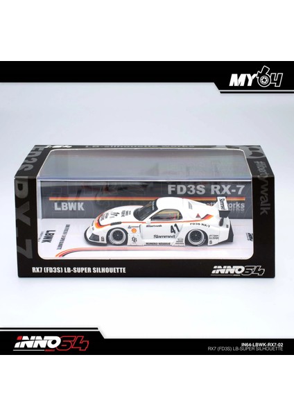 1/64 MAZDA RX7 (FD3S) LB-SUPER SILHOUETTE IN64-LBWK-RX7-02 modelleri