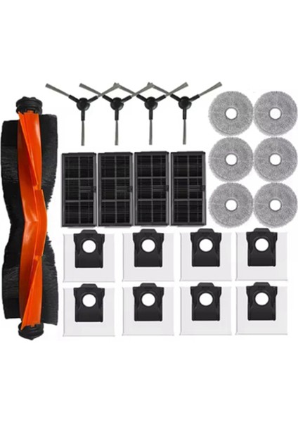 Dreame X30 Pro Ultra /X30 Pro Plus Robot Vakum Süpürge Parçaları Ana Yan Fırça Mop Kumaşları (Yurt Dışından)