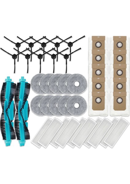 Cecotec Conga 11090 Spin Devrimi Yedek Aksesuarları Parça Silindir Yan Fırçası Hepa Filtre Mop Kumaş Pedleri (Yurt Dışından)