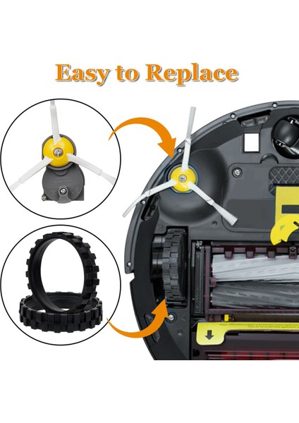 Yan Fırça Motor Modülü Parça ve Lastikler Tekerlekler Replasman Irobot Için Uyumlu 500 600 700 800 900 I7 E6 E5 (Yurt Dışından) fiyatları