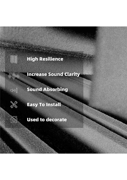 6 Adet Kendinden Yapışkanlı Akustik Köpük Paneller, Gri (Yurt Dışından) indirimleri