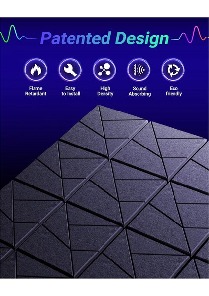 12 Adet Ses Geçirmez Duvar Panelleri Stüdyo, Ofis, Oda Için Akustik Paneller (Yurt Dışından) fiyatları