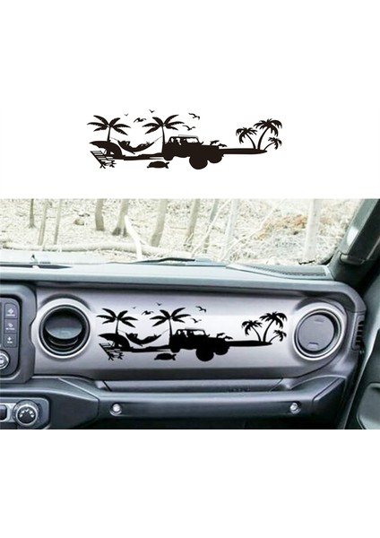 Gösterge Paneli Çıkartması Eldiven Kutusu Plaj Manzarası Vinil Sticker Süsleme (Yurt Dışından) fırsatları